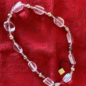 Rock Crystal and Silver Beads Necklace